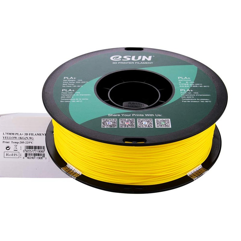 eSUN PLA PRO (PLA+) 3D Printer Filament, Dimensional Accuracy +/- 0.03 mm, 1kg Spool, 1.75mm, Yellow - Image 2